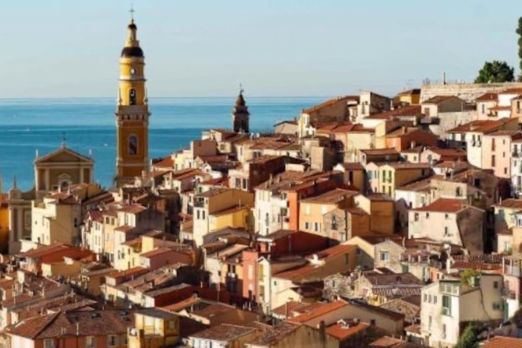 Magnifique T2 Proche Mer Et Ville Refait A Neuf Avec Terrasse Menton Bagian luar foto